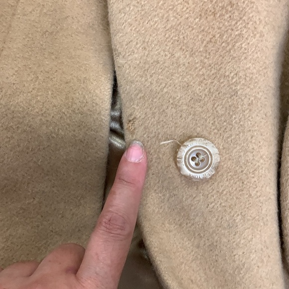 Vintage jones New York wool alpaca maxi Tan camel Belted Coat - Picture 5 of 11